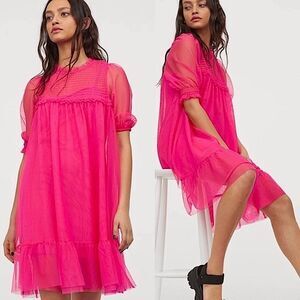 Pink Hm Mesh Dress for Sale up to 90% Off: Poshmark